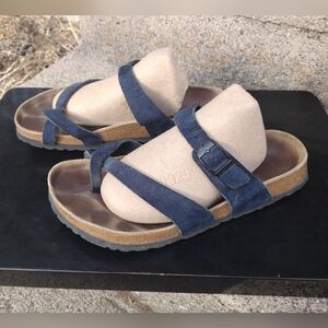 BIRKENSTOCK Papillio Size 39 (USW 8 - 8.5) Navy Blue Suede Sandals Slip On